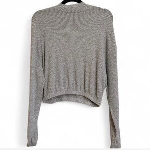 Gray Mock Neck Sweater